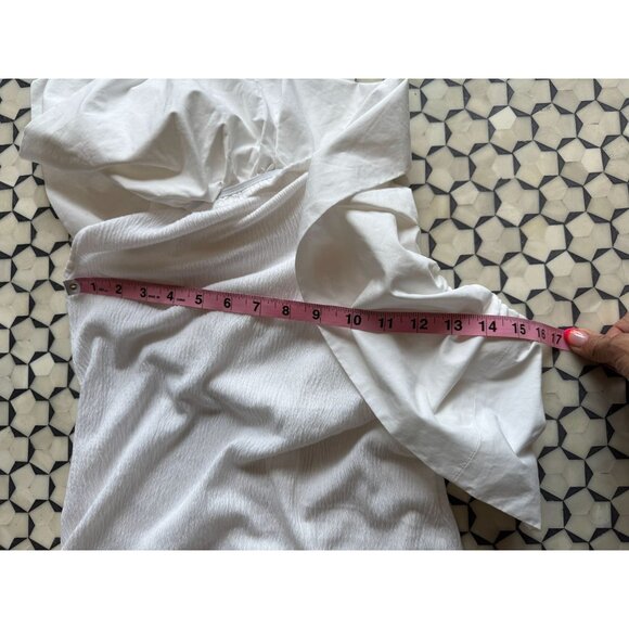 Who What Wear White One-Shoulder Ruffle Top Size M BNWT - Picture 6 of 8